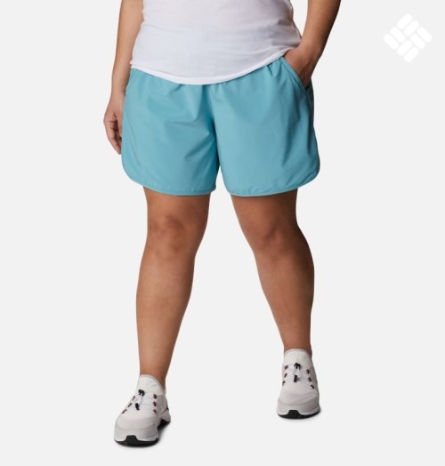 Women's Columbia Bogata Bay Stretch Shorts Turquoise | Plus Size CA-N1L6A